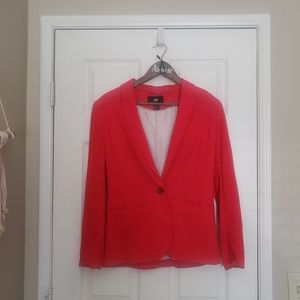 H&M button front blazer Red